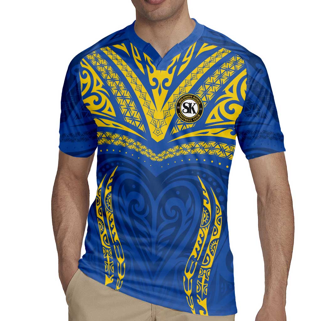 Custom Oceania Football Solomon Kings Rugby Jersey Polynesian Tribal Pattern