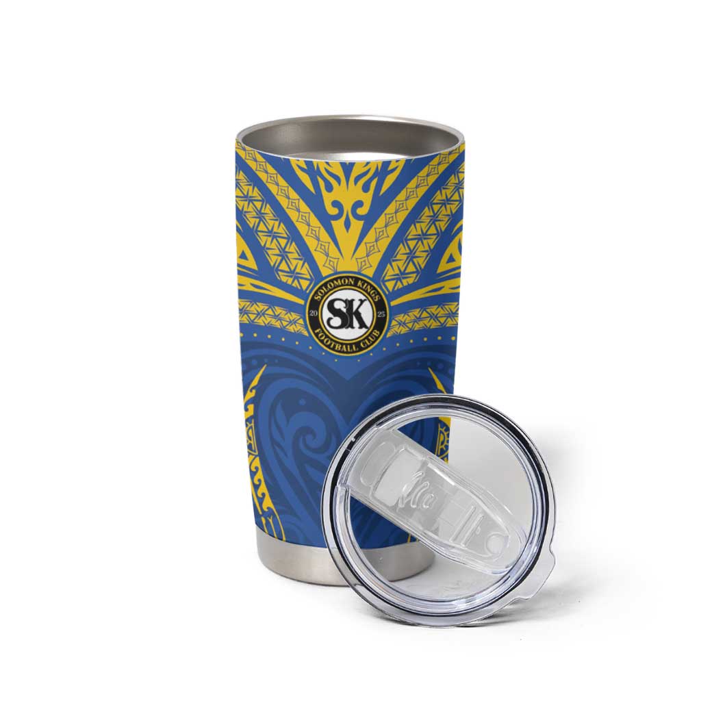 Custom Oceania Football Solomon Kings Tumbler Cup Polynesian Tribal Pattern