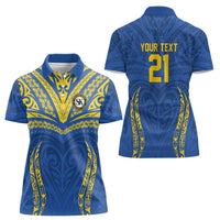 Custom Oceania Football Solomon Kings Women Polo Shirt Polynesian Tribal Pattern