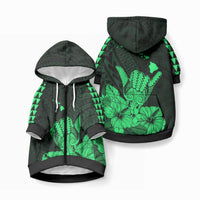 Hawaii Shaka Sign Pet Hoodie Green Version LT9 Zip-up Green - Polynesian Pride