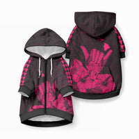 Hawaii Shaka Sign Pet Hoodie Pink Version LT9 Zip-up Pink - Polynesian Pride