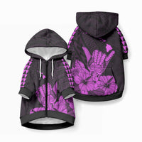 Hawaii Shaka Sign Pet Hoodie Purple Version LT9 Zip-up Purple - Polynesian Pride