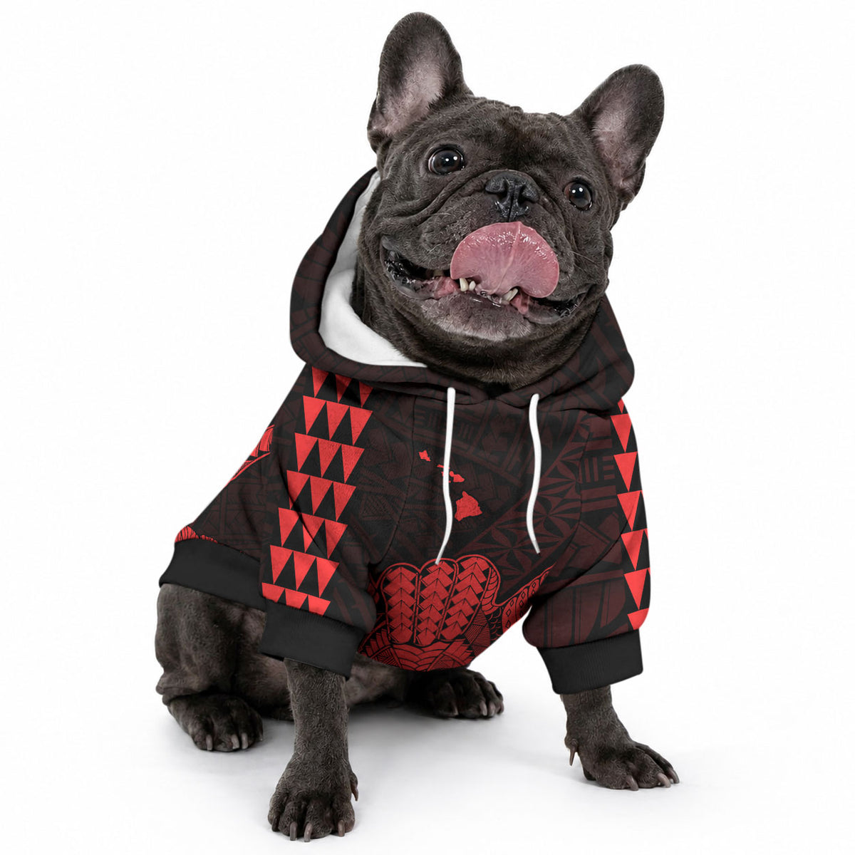 Hawaii Shaka Sign Pet Hoodie Red Version LT9 - Polynesian Pride
