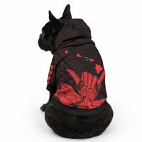 Hawaii Shaka Sign Pet Hoodie Red Version LT9 - Polynesian Pride