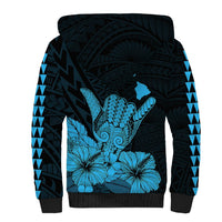Hawaii Shaka Sign Sherpa Hoodie Blue Version LT9 - Polynesian Pride