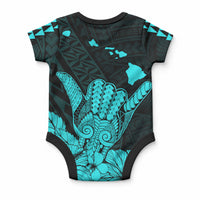 Hawaii Shaka Sign Baby Onesie Turquoise Version LT9 - Polynesian Pride