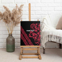 All Black Maori Tribal Tattoo Personalised Canvas Wall Art Classic Red Polynesian Style LT9 - Polynesian Pride