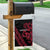 All Black Maori Tribal Tattoo Personalised Garden Flag Classic Red Polynesian Style - Polynesian Pride