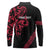 All Black Maori Tribal Tattoo Personalised Long Sleeve Polo Shirt Classic Red Polynesian Style - Polynesian Pride