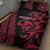 All Black Maori Tribal Tattoo Personalised Quilt Bed Set Classic Red Polynesian Style - Polynesian Pride