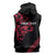 All Black Maori Tribal Tattoo Personalised Sleeveless Zip Hoodie Classic Red Polynesian Style - Polynesian Pride