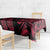 All Black Maori Tribal Tattoo Personalised Tablecloth Classic Red Polynesian Style - Polynesian Pride
