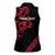 All Black Maori Tribal Tattoo Personalised Women Sleeveless Polo Shirt Classic Red Polynesian Style - Polynesian Pride
