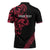 All Black Maori Tribal Tattoo Personalised Zipper Polo Shirt Classic Red Polynesian Style - Polynesian Pride