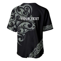 All Black Maori Tribal Tattoo Personalised Baseball Jersey Moss Green Polynesian Style LT9 - Polynesian Pride