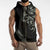 All Black Maori Tribal Tattoo Personalised Sleeveless Zip Hoodie Moss Green Polynesian Style - Polynesian Pride