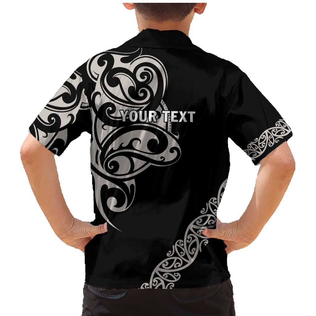 All Black Maori Tribal Tattoo Personalised Family Matching Mermaid Dress and Hawaiian Shirt Stone Gray Polynesian Style LT9 - Polynesian Pride