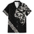 All Black Maori Tribal Tattoo Personalised Family Matching Off Shoulder Maxi Dress and Hawaiian Shirt Stone Gray Polynesian Style - Polynesian Pride
