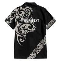 All Black Maori Tribal Tattoo Personalised Family Matching Summer Maxi Dress and Hawaiian Shirt Stone Gray Polynesian Style LT9 - Polynesian Pride