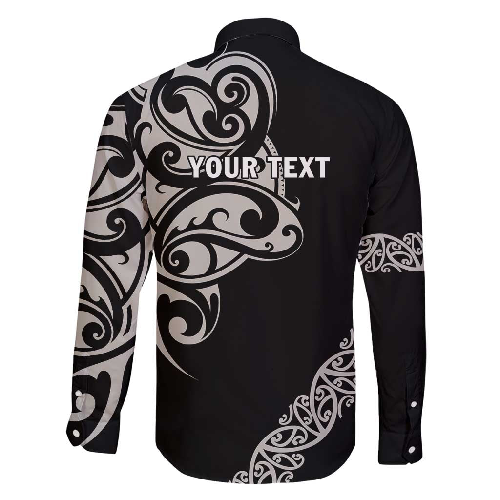 All Black Maori Tribal Tattoo Personalised Family Matching Tank Maxi Dress and Hawaiian Shirt Stone Gray Polynesian Style LT9 - Polynesian Pride