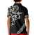 All Black Maori Tribal Tattoo Personalised Kid Polo Shirt Stone Gray Polynesian Style - Polynesian Pride