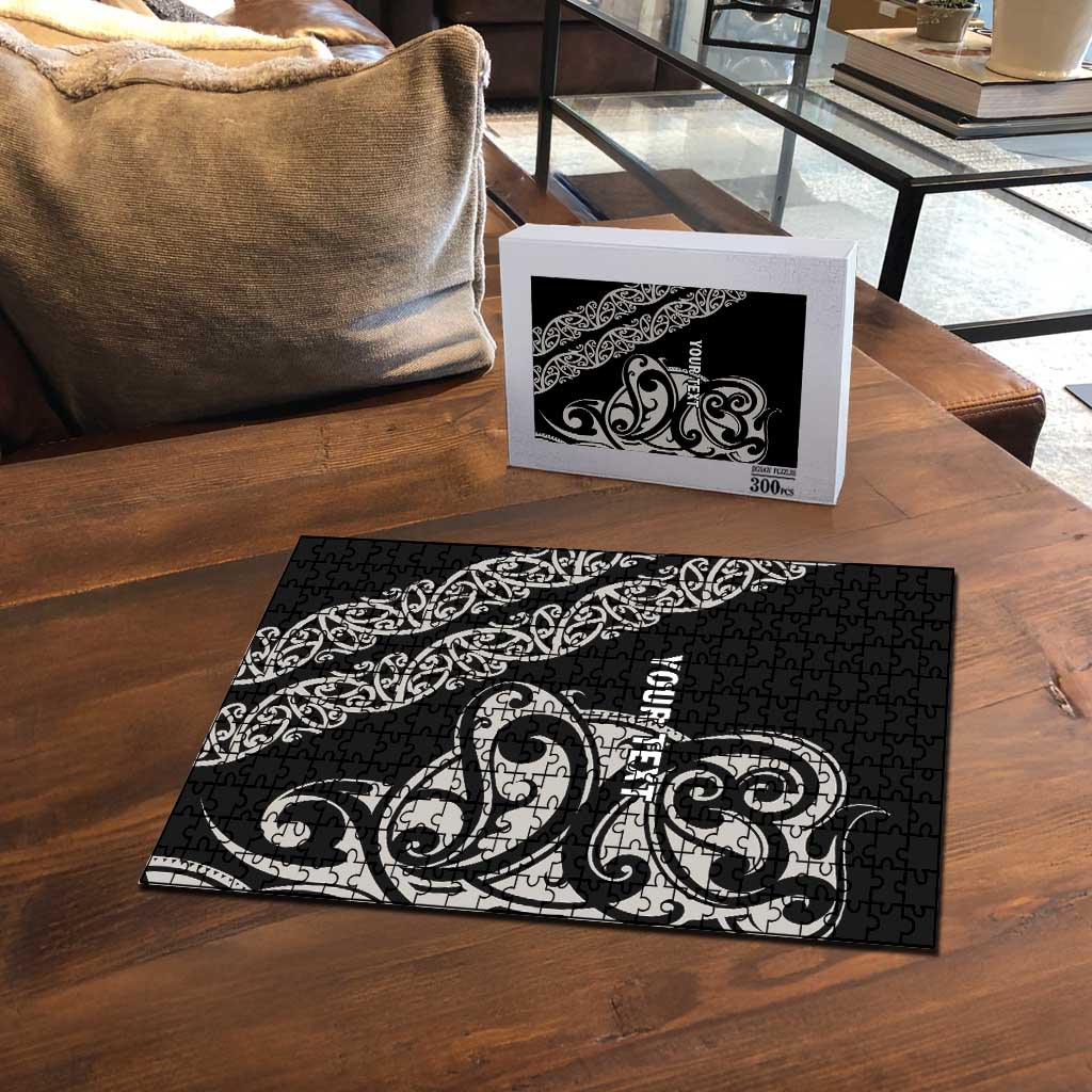 All Black Maori Tribal Tattoo Personalised Puzzle Stone Gray Polynesian Style - Polynesian Pride