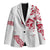 All White Maori Tribal Tattoo Personalised Blazer Classic Red Polynesian Style - Polynesian Pride