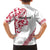All White Maori Tribal Tattoo Personalised Family Matching Off Shoulder Maxi Dress and Hawaiian Shirt Classic Red Polynesian Style - Polynesian Pride