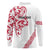 All White Maori Tribal Tattoo Personalised Long Sleeve Polo Shirt Classic Red Polynesian Style - Polynesian Pride