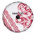 All White Maori Tribal Tattoo Personalised Spare Tire Cover Classic Red Polynesian Style - Polynesian Pride