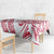 All White Maori Tribal Tattoo Personalised Tablecloth Classic Red Polynesian Style - Polynesian Pride