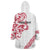 All White Maori Tribal Tattoo Personalised Wearable Blanket Hoodie Classic Red Polynesian Style - Polynesian Pride