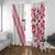All White Maori Tribal Tattoo Personalised Window Curtain Classic Red Polynesian Style - Polynesian Pride