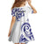 All White Maori Tribal Tattoo Personalised Family Matching Tank Maxi Dress and Hawaiian Shirt Dark Blue Polynesian Style - Polynesian Pride