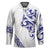 All White Maori Tribal Tattoo Personalised Hockey Jersey Dark Blue Polynesian Style - Polynesian Pride