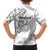 All White Maori Tribal Tattoo Personalised Hawaiian Shirt Moss Green Polynesian Style - Polynesian Pride