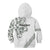 All White Maori Tribal Tattoo Personalised Kid Hoodie Moss Green Polynesian Style - Polynesian Pride