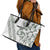 All White Maori Tribal Tattoo Personalised Leather Tote Bag Moss Green Polynesian Style - Polynesian Pride