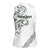 All White Maori Tribal Tattoo Personalised Women Sleeveless Polo Shirt Moss Green Polynesian Style - Polynesian Pride