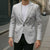 All White Maori Tribal Tattoo Personalised Blazer Stone Gray Polynesian Style - Polynesian Pride