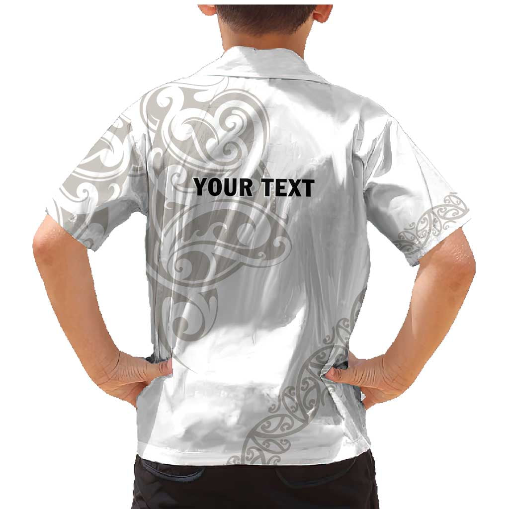All White Maori Tribal Tattoo Personalised Family Matching Mermaid Dress and Hawaiian Shirt Stone Gray Polynesian Style LT9 - Polynesian Pride