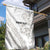All White Maori Tribal Tattoo Personalised Garden Flag Stone Gray Polynesian Style - Polynesian Pride