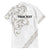 All White Maori Tribal Tattoo Personalised Hawaiian Shirt Stone Gray Polynesian Style - Polynesian Pride