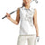 All White Maori Tribal Tattoo Personalised Women Sleeveless Polo Shirt Stone Gray Polynesian Style - Polynesian Pride