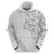 All White Maori Tribal Tattoo Personalised Zip Hoodie Stone Gray Polynesian Style - Polynesian Pride