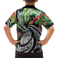 Polynesian Pacific Rugby Tribal Family Matching Long Sleeve Bodycon Dress and Hawaiian Shirt Tropical Vibe LT9 - Polynesian Pride