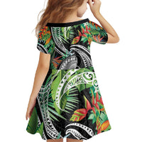 Polynesian Pacific Rugby Tribal Family Matching Short Sleeve Bodycon Dress and Hawaiian Shirt Tropical Vibe LT9 - Polynesian Pride