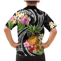 Hau'oli Makahiki Hou Family Matching Mermaid Dress and Hawaiian Shirt Aloha Pineapple Tropical Vibe LT9 - Polynesian Pride
