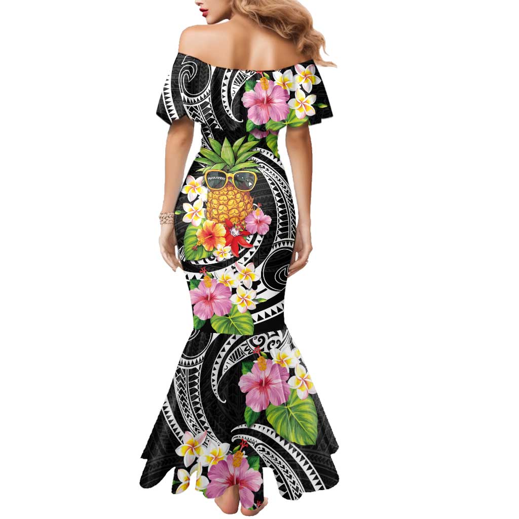 Hau'oli Makahiki Hou Family Matching Mermaid Dress and Hawaiian Shirt Aloha Pineapple Tropical Vibe LT9 - Polynesian Pride