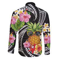 Hau'oli Makahiki Hou Family Matching Tank Maxi Dress and Hawaiian Shirt Aloha Pineapple Tropical Vibe LT9 - Polynesian Pride